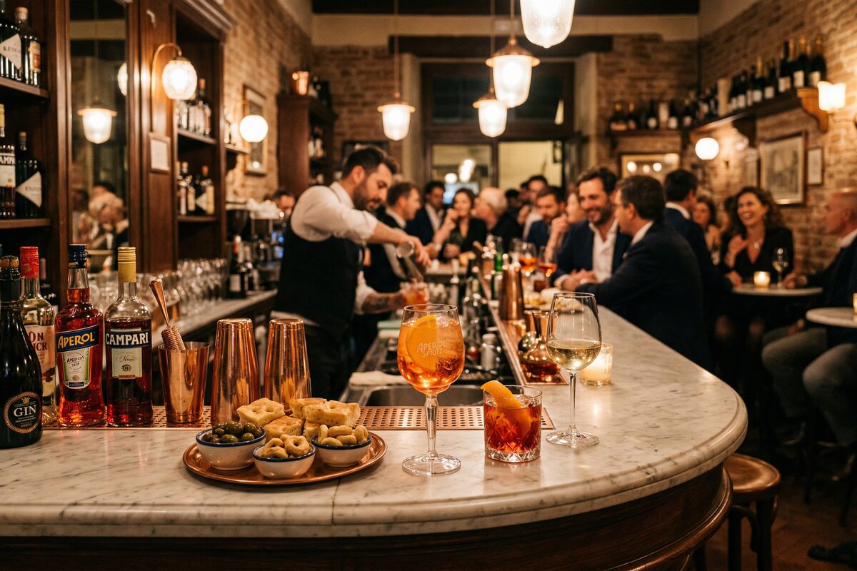 Bar aperitivo con musica di sottofondo