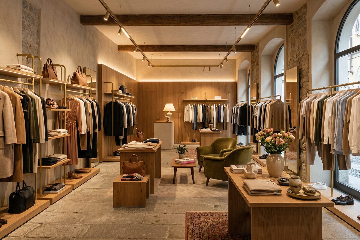 Negozio abbigliamento con musica per negozi