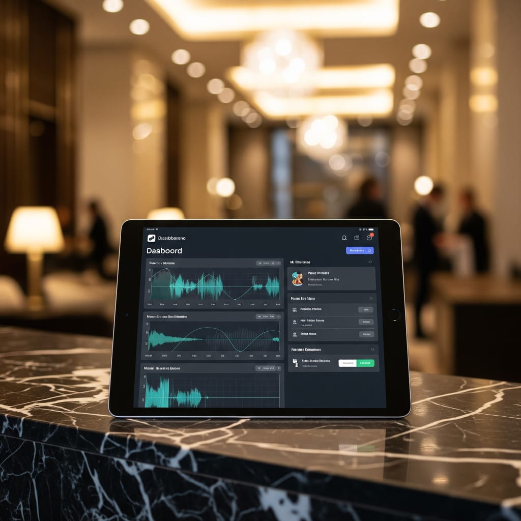 Dashboard per la gestione della radio per hotel in tempo reale