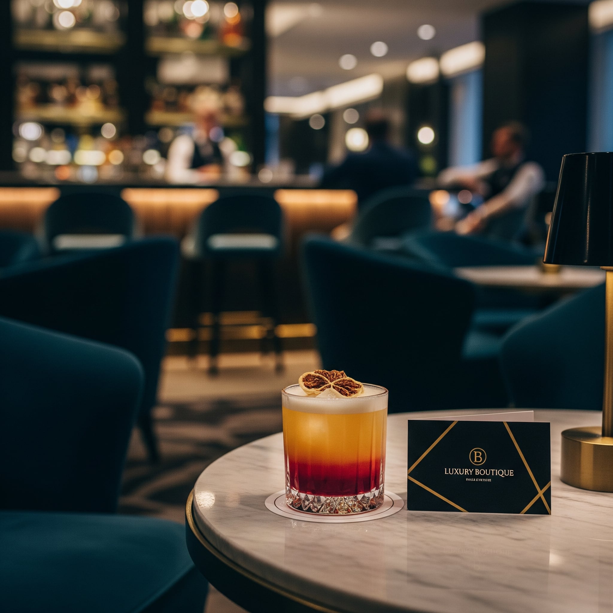 Elegante bar di un hotel dove si promuovono attività partner locali