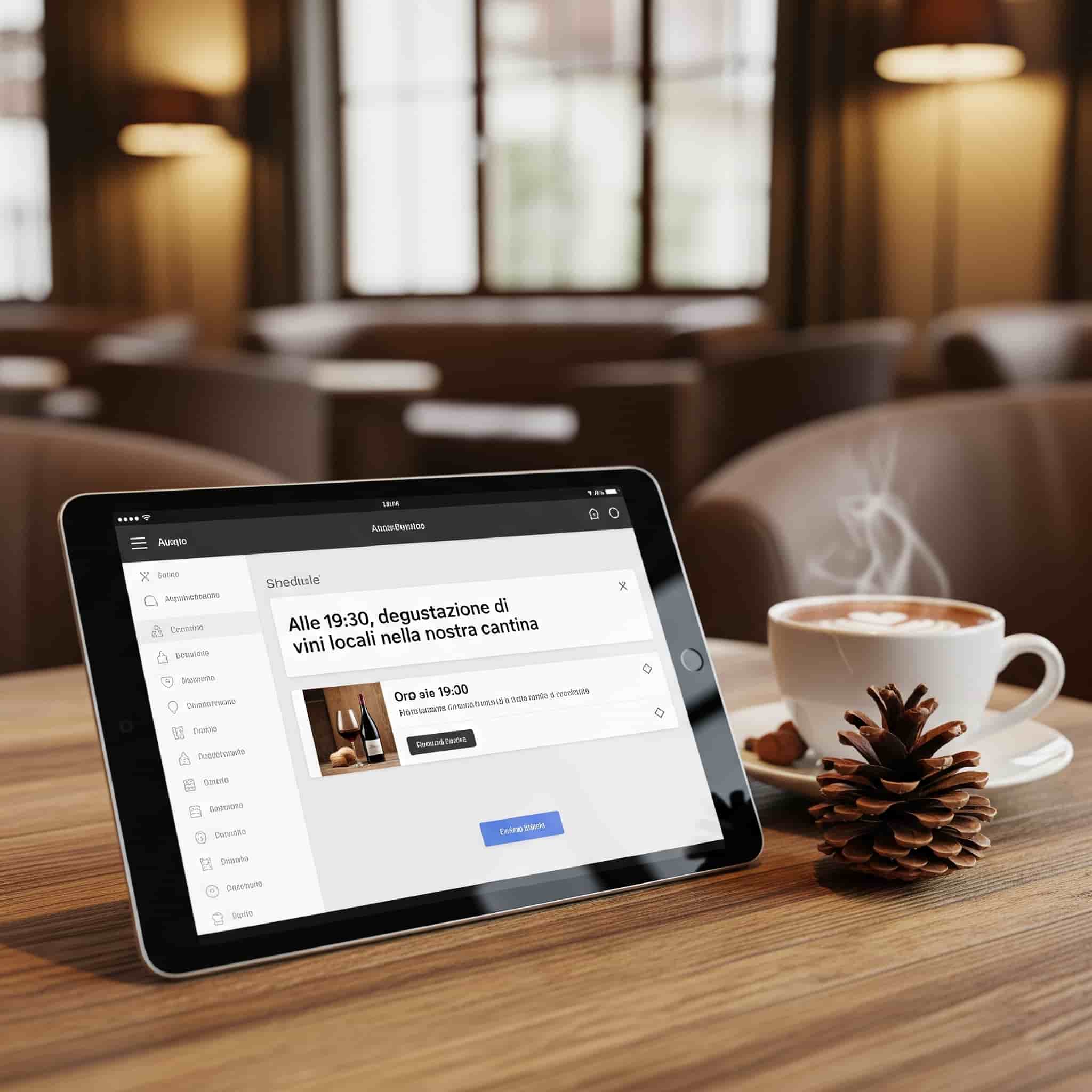 Dashboard per programmare annunci per gli ospiti di un hotel