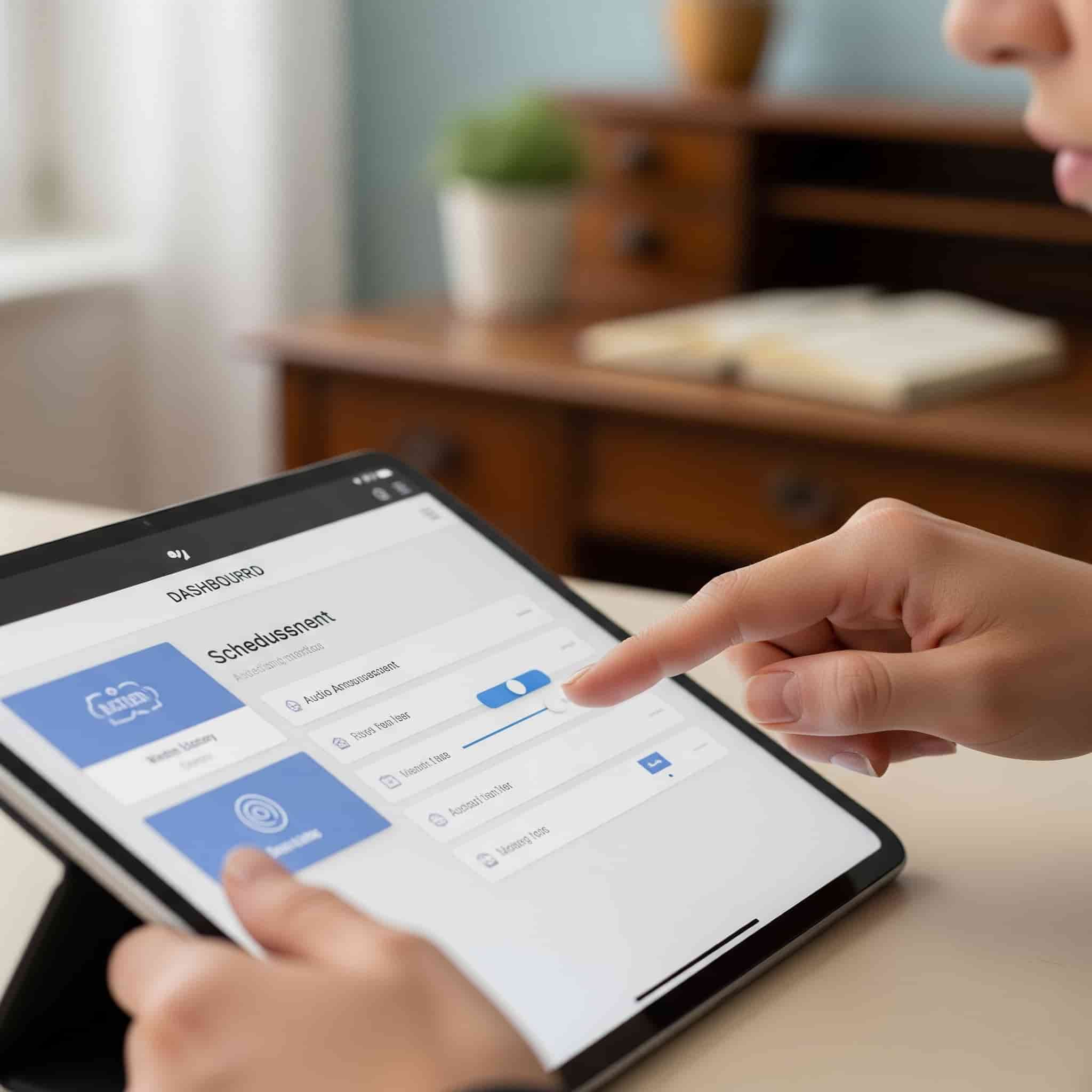 Dashboard intuitiva per la programmazione di annunci vocali per B&B